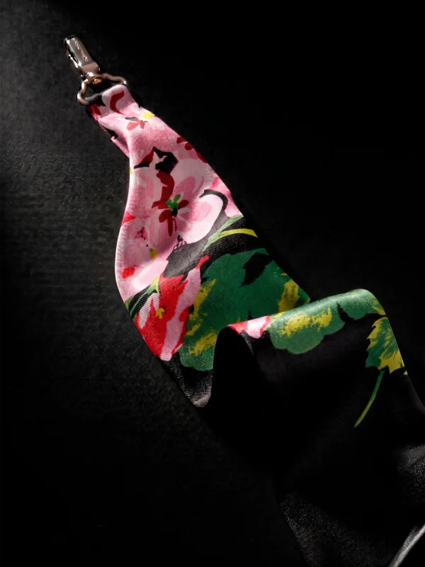 LAZO SATÉN FLEUR NOIRE - Imagen 2